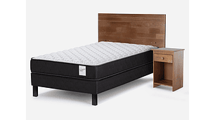 JUEGO DE DORMITORIO ROSEN CAMA EUROPEA WAVE 1 PLAZA + SET TABOR CARAMEL