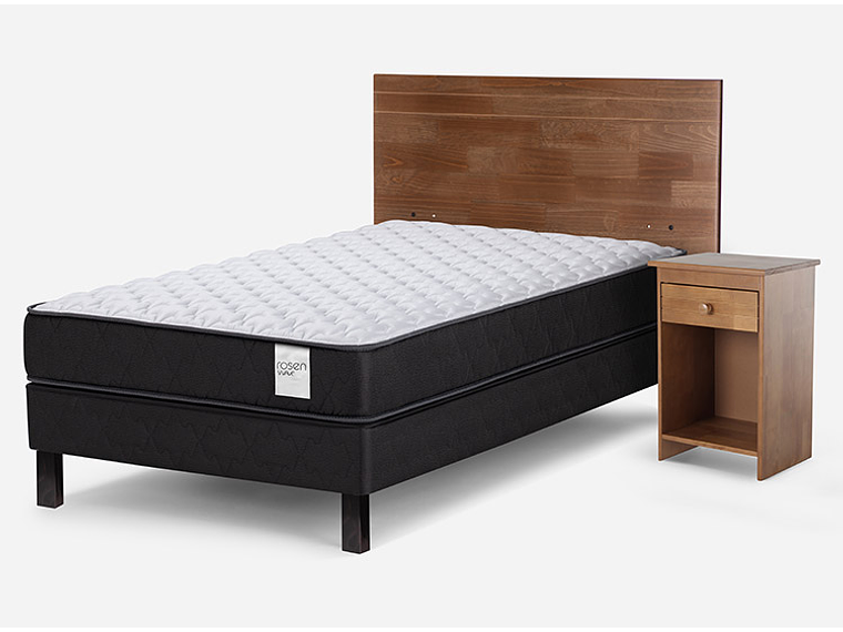 JUEGO DE DORMITORIO ROSEN CAMA EUROPEA WAVE 1 PLAZA + SET TABOR CARAMEL 2