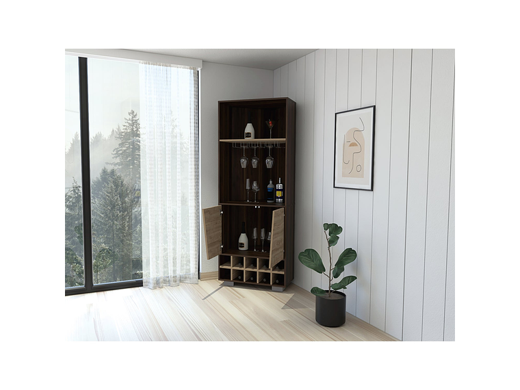 BAR FMFURNITURE ESQUINERO 10 BOTELLEROS FM 006C OSCURO CAFE 7