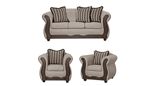 JUEGO LIVING BLACK FACTORY SOFIA 3 1 1 BEIGE