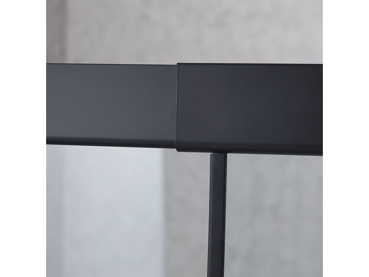 MAMPARA AJUSTABLE DE DUCHA 140-160 CM LÍNEAS NEGRAS 5