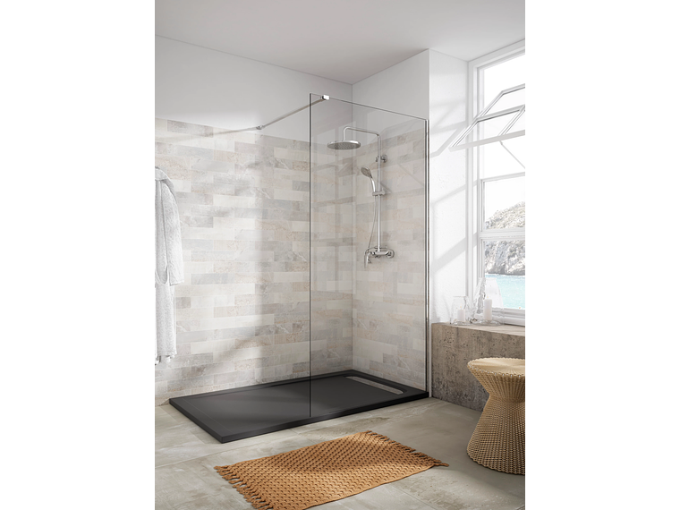 MAMPARA DE PANEL FIJO TEKA TIMMOR CRISTAL 6 MM 195 X 80 CM 1