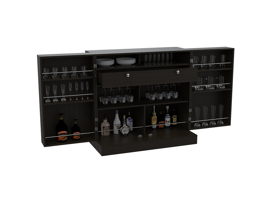 BAR EXTENSIBLE 2 PUERTAS 1 CAJON FM-011N NEGRO 6