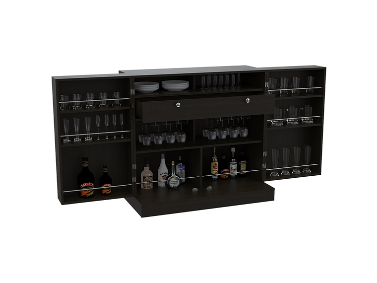 BAR EXTENSIBLE 2 PUERTAS 1 CAJON FM-011N NEGRO 6