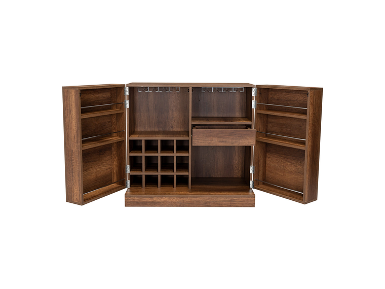 BAR EXTENSIBLE 12 BOTELLEROS 2 PUERTA FM-012O CAFÉ OSCURO 4