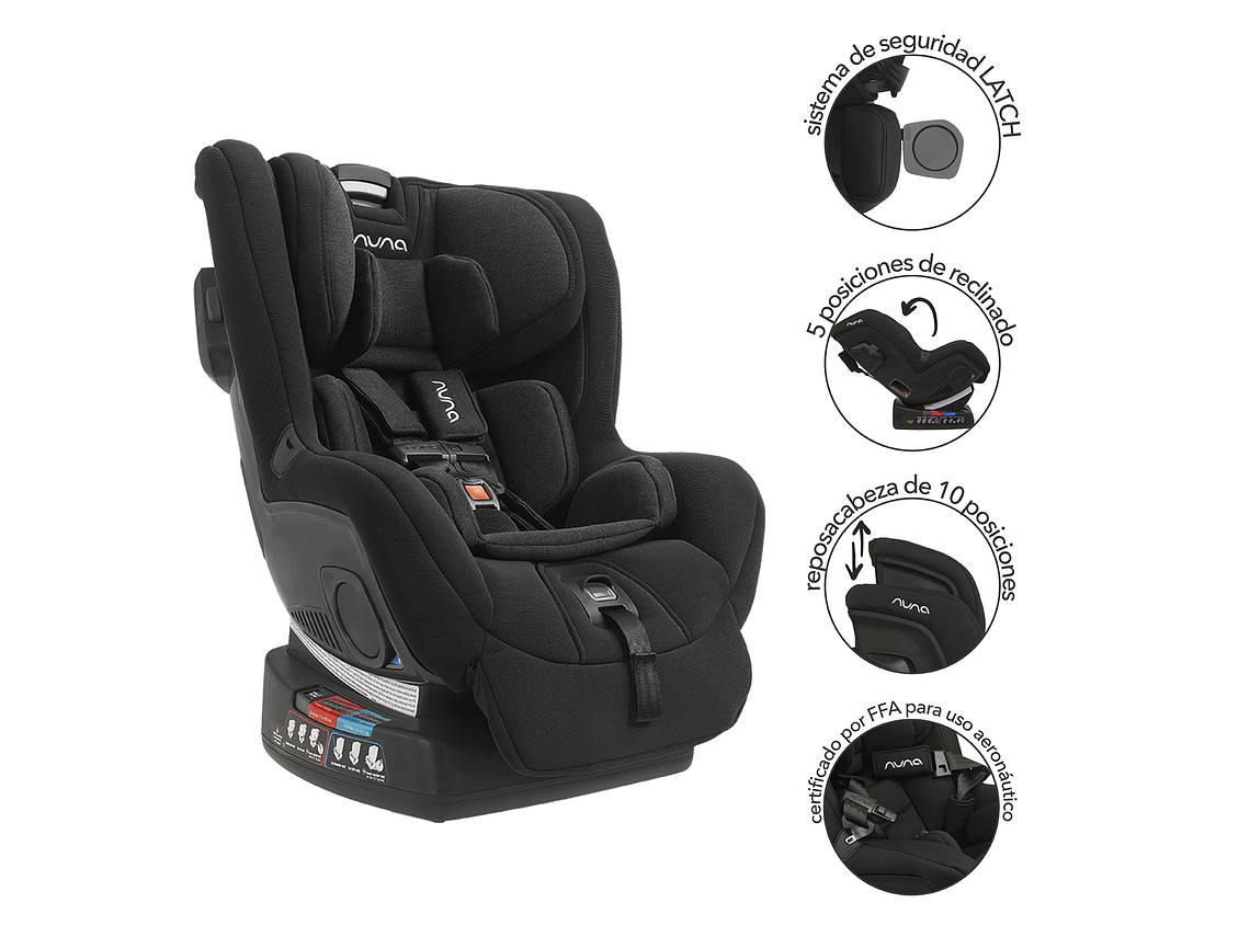 SILLA DE AUTO NUNA CONVERTIBLE RAVA CAVIAR 3