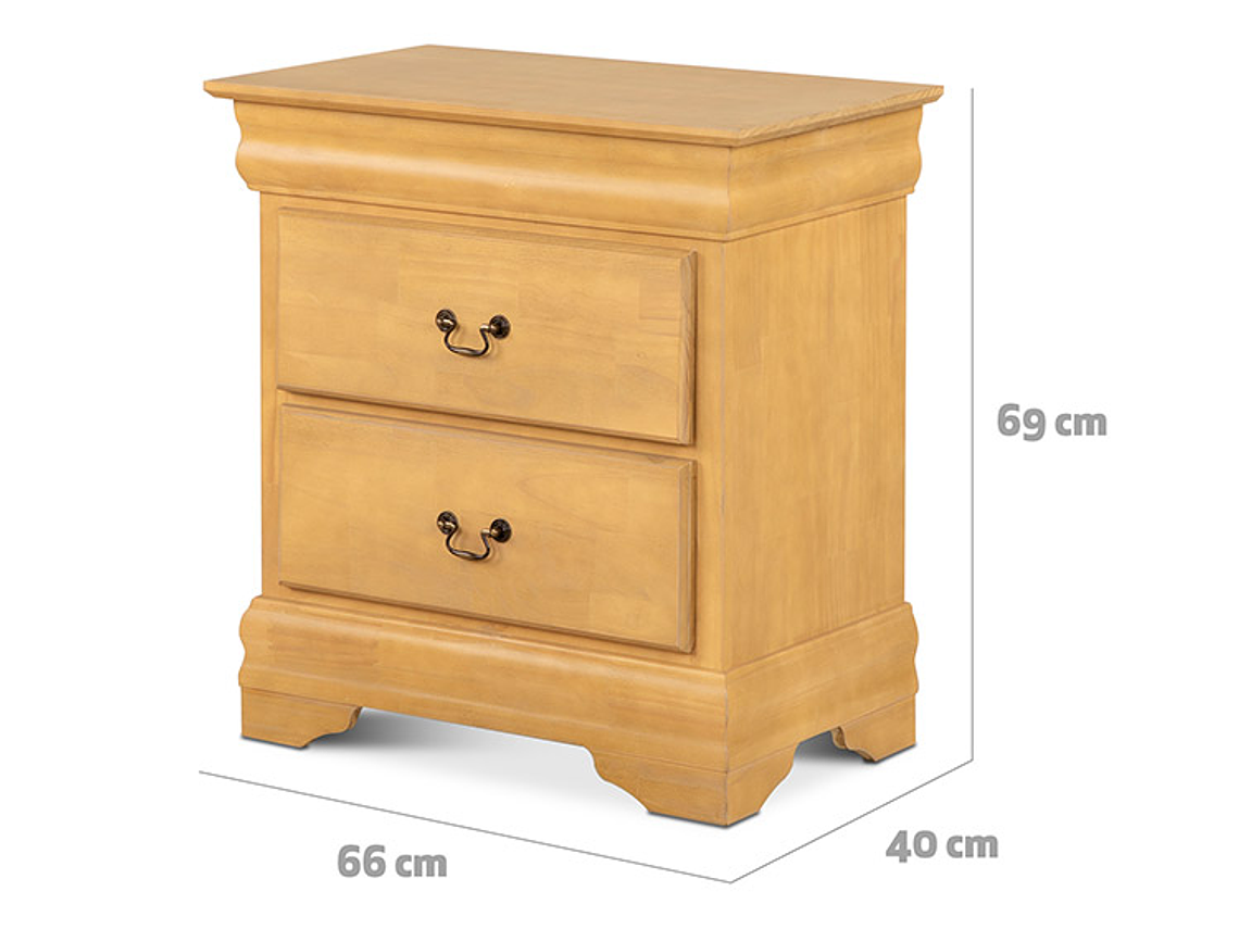VELADOR CIC MIRO MADERA 2 CAJONES MOSTAZA 3