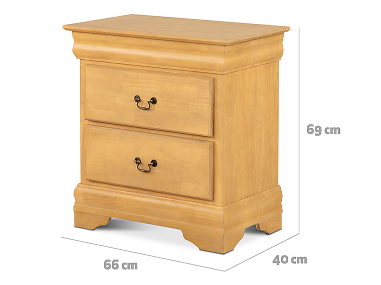 VELADOR CIC MIRO MADERA 2 CAJONES MOSTAZA 3