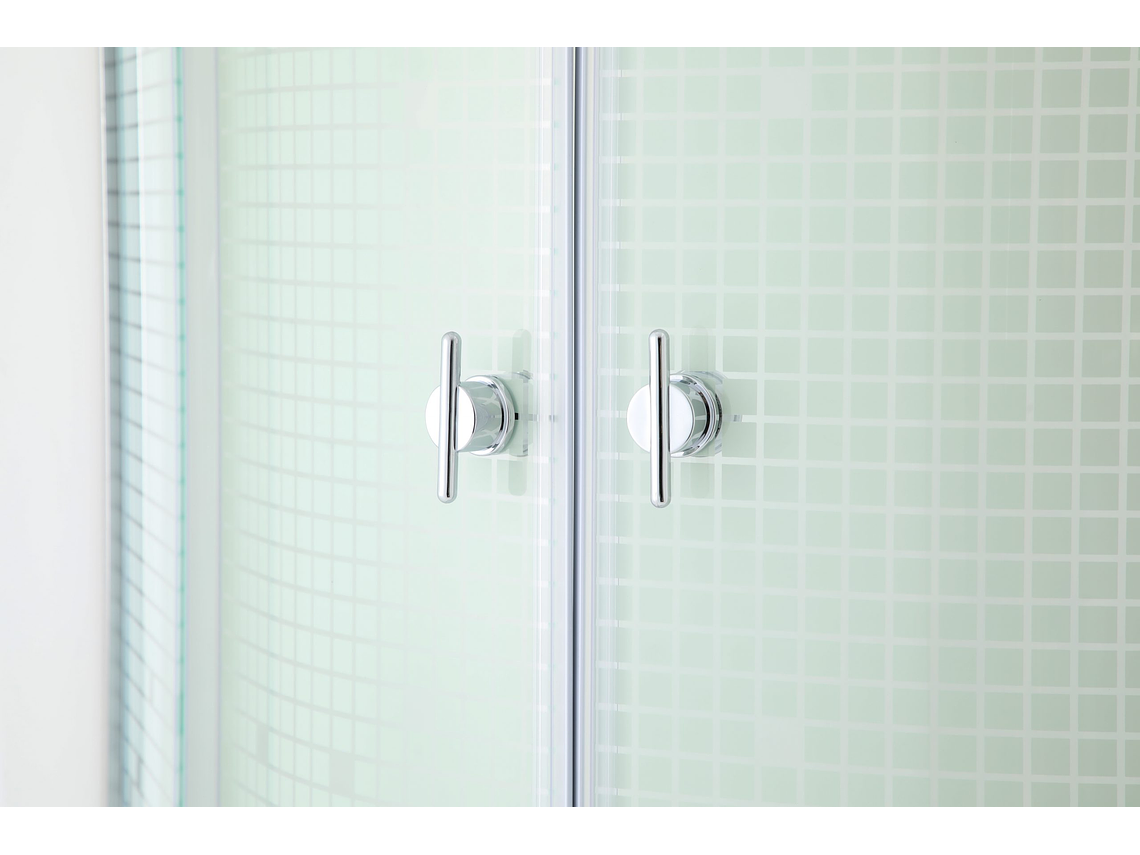 SHOWER DOOR 90X90CM 5MM MAMPARA CURVA | BLANCO 4