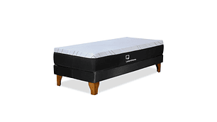 CAMA ZEN TOP SPRING HYBRID TELA NEGRO 1PZA