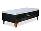 CAMA ZEN TOP SPRING HYBRID TELA NEGRO 1PZA - Miniatura 1