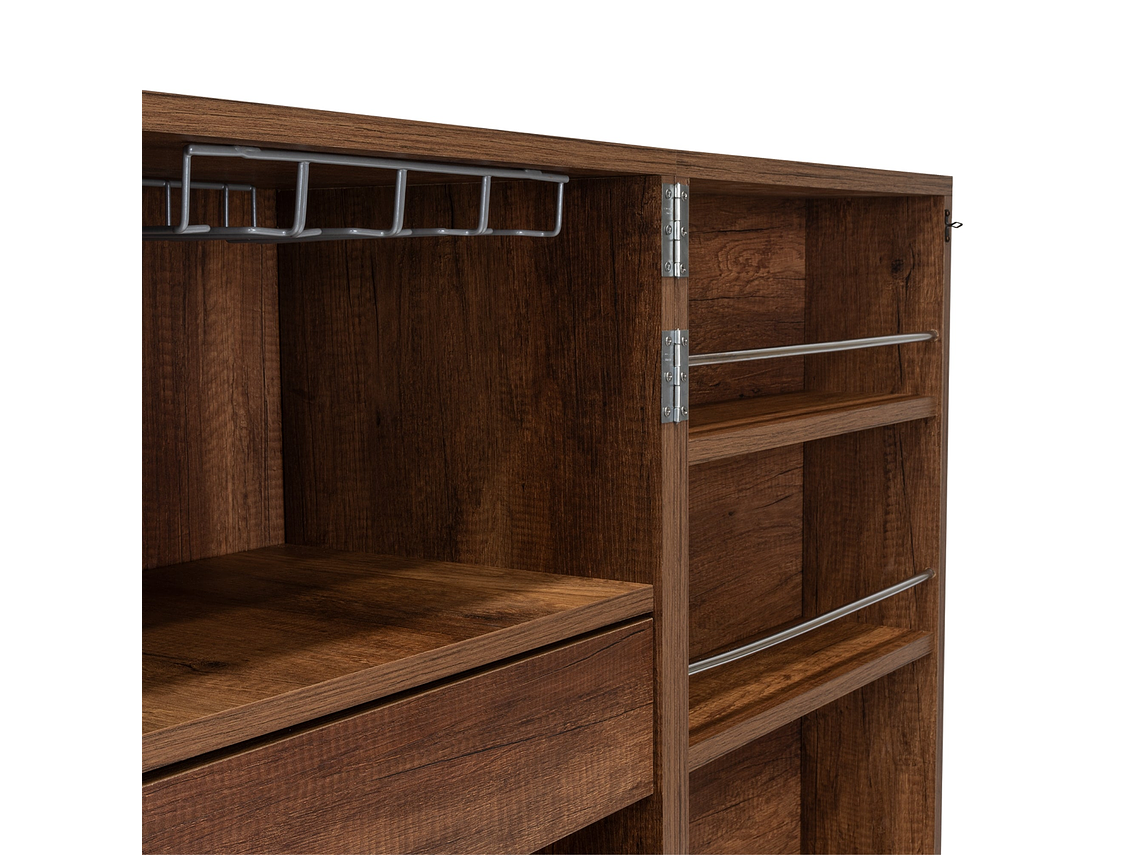 BAR EXTENSIBLE 12 BOTELLEROS 2 PUERTA FM-012O CAFÉ OSCURO 11