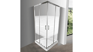 SHOWER DOOR ELEGANT JOYTEK LÍNEAS RECTAS CON RECEPTÁCULO 90X90 CM