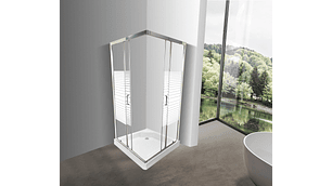 SHOWER DOOR ELEGANT JOYTEK LÍNEAS RECTAS CON RECEPTÁCULO 90X90 CM