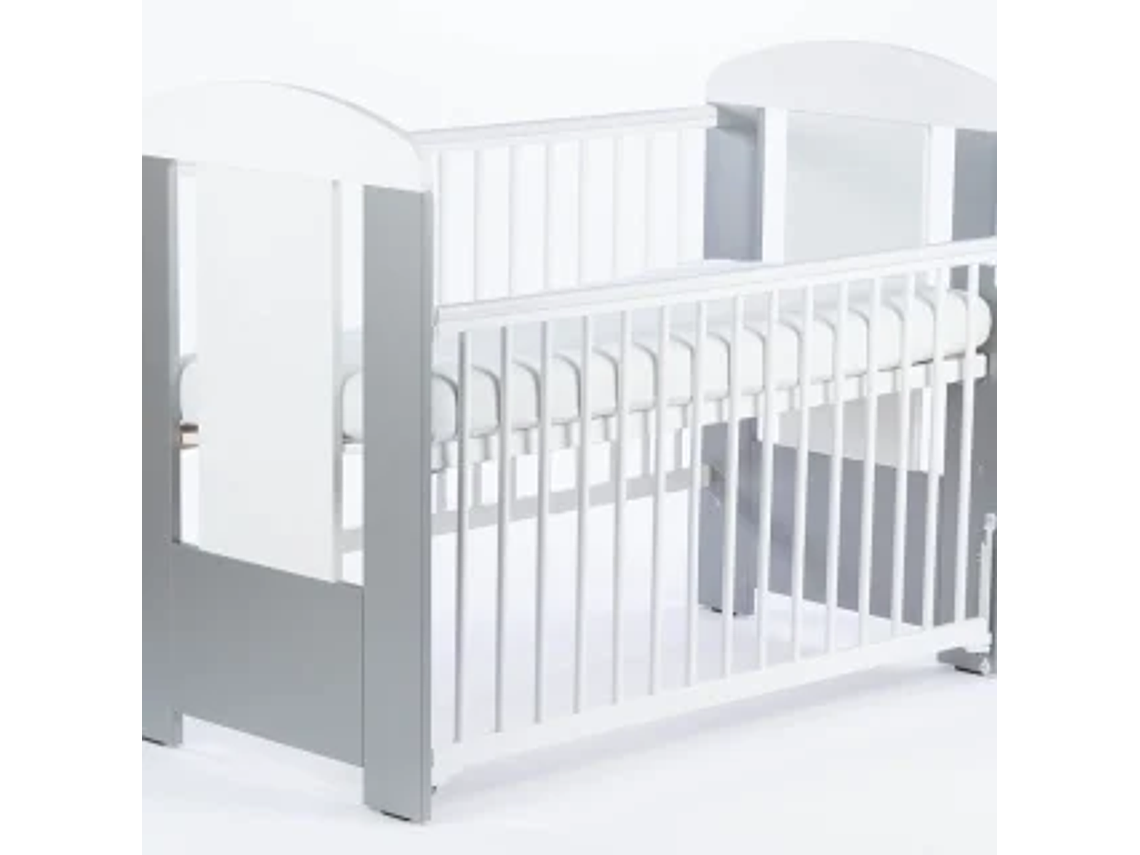 SET COMODA Y CUNA STARS AJUSTABLE (120 X 60) | GRIS 1