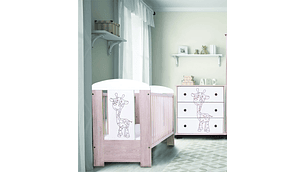 SET COMODA Y CUNA GIRAFFE AJUSTABLE (120 X 60)