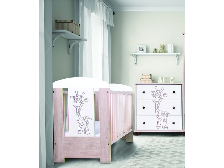 SET COMODA Y CUNA GIRAFFE AJUSTABLE (120 X 60) 2