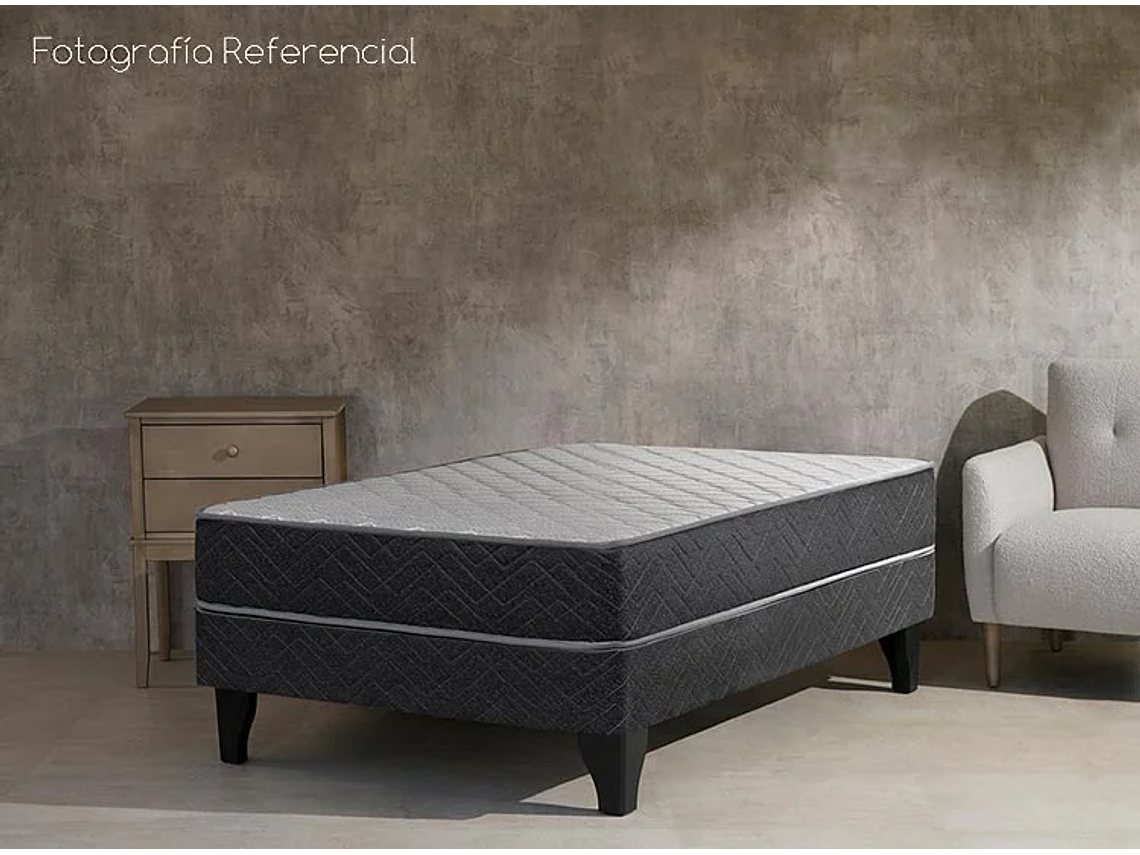 JUEGO DE DORMITORIO CELTA CAMA EUROPEA APOLO 1 PLAZA NEGRO + SET ASTURIAS 8