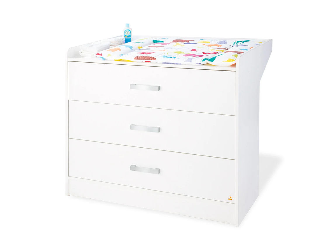 COMODA MUDADOR VIKTORIA BLANCO Y MADERA 1