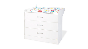 COMODA MUDADOR VIKTORIA BLANCO Y MADERA