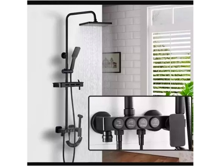 DUCHA COLUMNA NEGRA PUSH BOTON 7