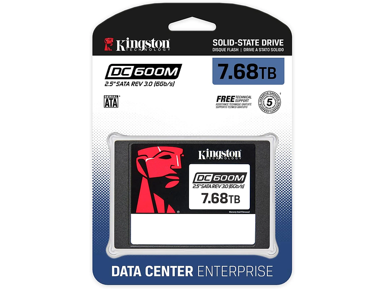 DISCO SSD KINGSTON DATA CENTER ENTERPRISE DC600M 7.68TB 2.5' 2