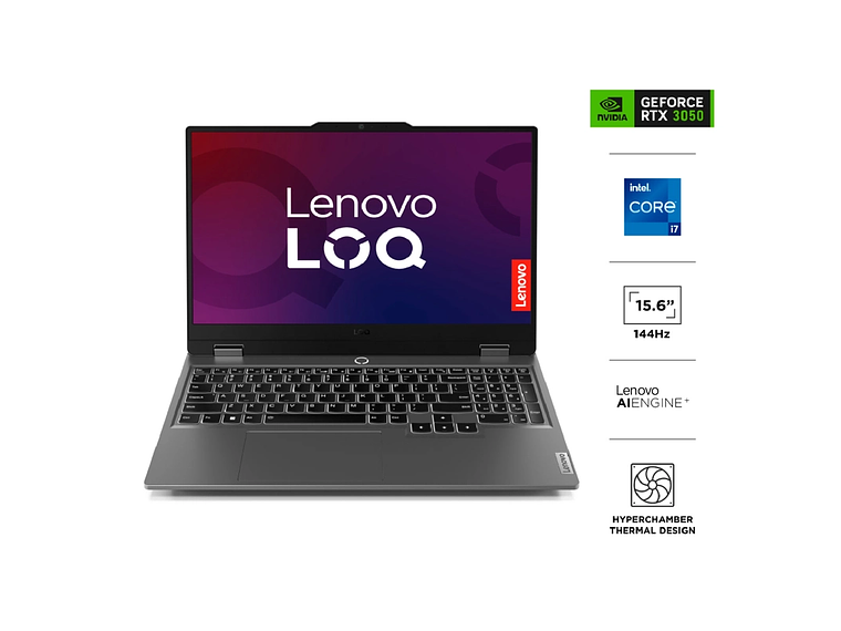 NOTEBOOK LENOVO LOQ 15IRX9 INTEL CORE I7 24GB RAM 512GB SSD NVIDIA GEFORCE RTX 3050 15.6” 1