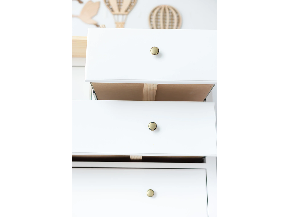 CÓMODA MUDADOR PARA BEBÉ BLANCO | 100 X 100 X 50 CM | MMARS 6