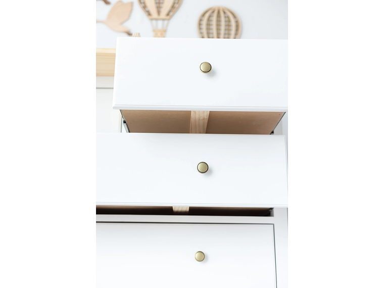 CÓMODA MUDADOR PARA BEBÉ BLANCO | 100 X 100 X 50 CM | MMARS 6