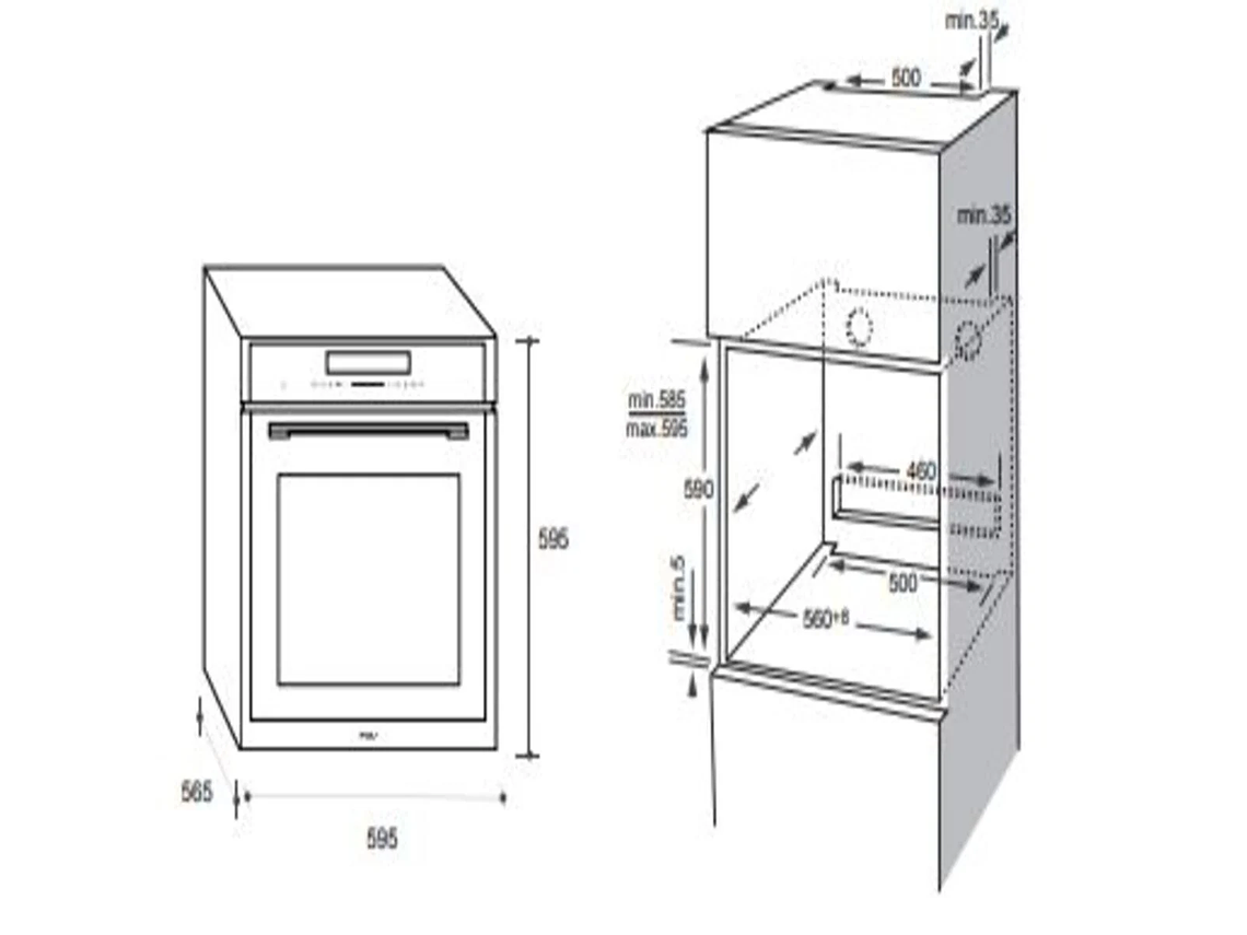 HORNO EMPOTRADO PRESTIGE 72 LTS FDV 6