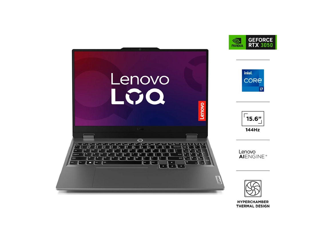 NOTEBOOK LENOVO LOQ 15IRX9 INTEL CORE I7 24GB RAM 512GB SSD NVIDIA GEFORCE RTX 3050 15.6” 7