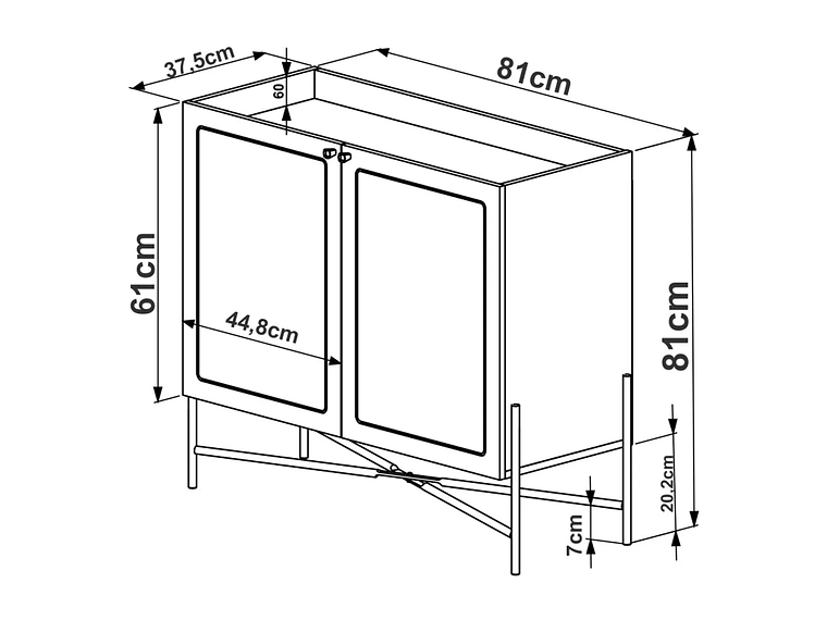BAR DECOCASA OSLO RATAN NEGRO METAL 2