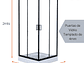 CABINA DE DUCHA ELEGANCE MEDIUM 80X80X200CM DISEÑO CUADRADA MARCO NEGRO - Miniatura 1