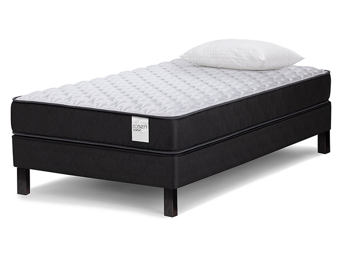 JUEGO DE DORMITORIO ROSEN CAMA EUROPEA WAVE 1 PLAZA + ALMOHADAS 4