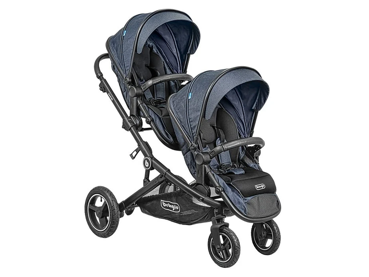 COCHE DOBLE BEBEGLO DUETO NEGRO 1
