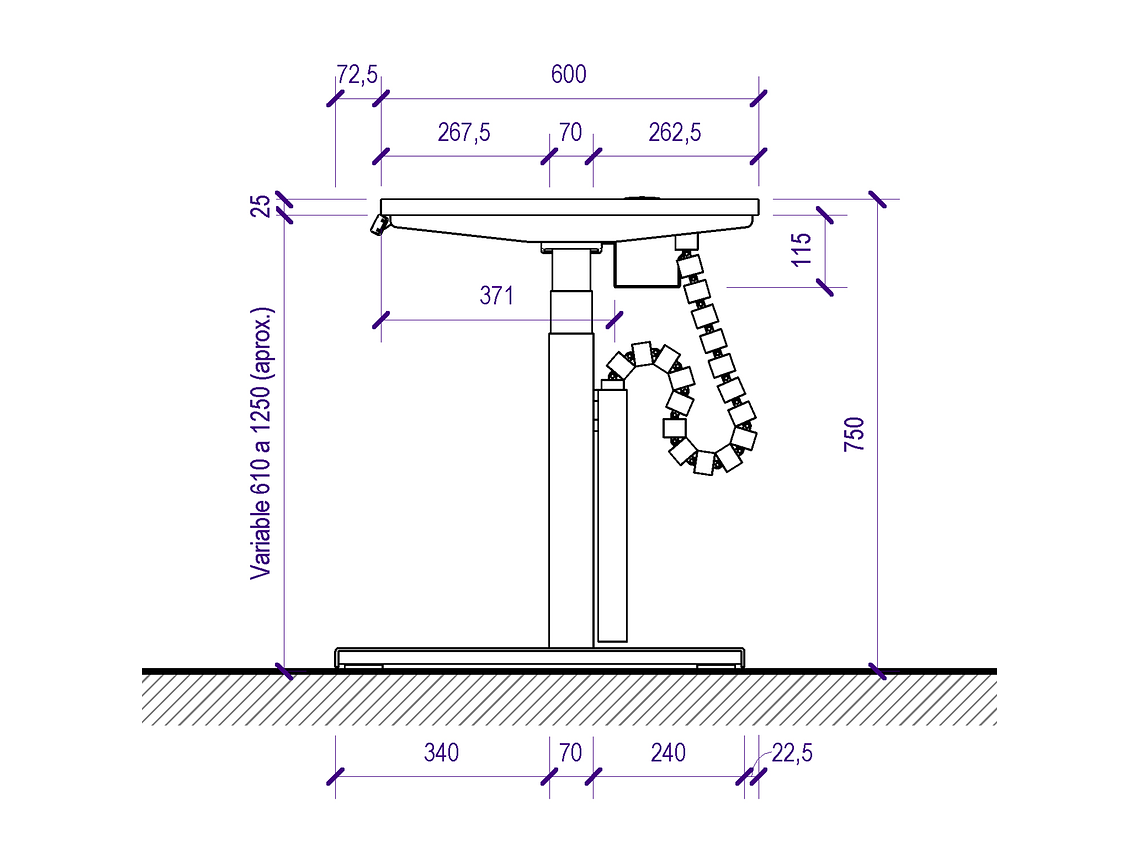ESCRITORIO ELÉCTRICO STANDING DESK 150X60CM C7E 4