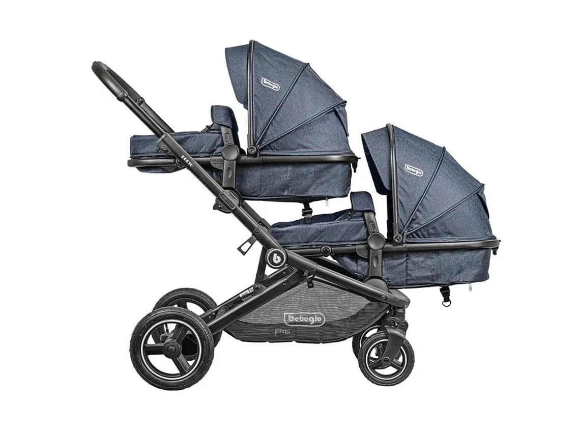  COCHE DOBLE BEBEGLO DUETO NEGRO 2