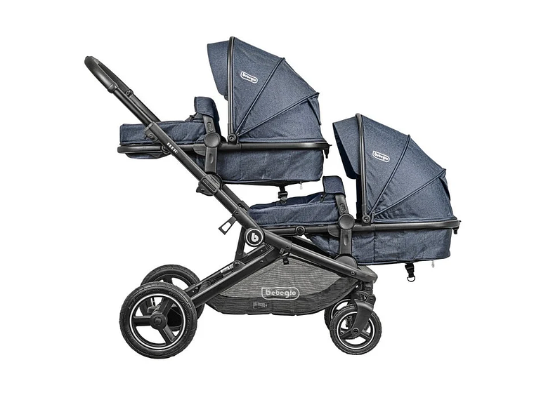  COCHE DOBLE BEBEGLO DUETO NEGRO 2