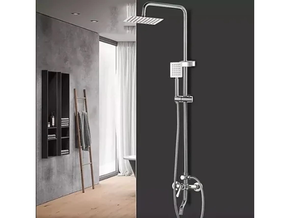 COLUMNA DE DUCHA PLATEADA 3 FUNCIONES 3