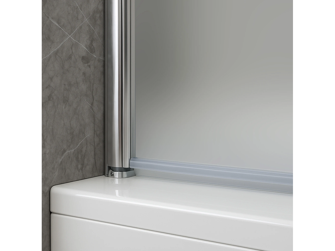 MAMPARA ABATIBLE PARA TINA CURVA 90X140 TRANSPARENTE 2