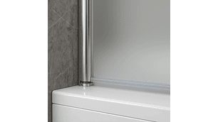 MAMPARA ABATIBLE PARA TINA CURVA 90X140 TRANSPARENTE