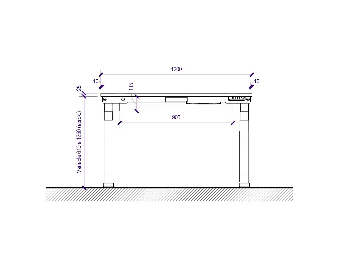 ESCRITORIO ELÉCTRICO STANDING DESK 120X60CM AE 3
