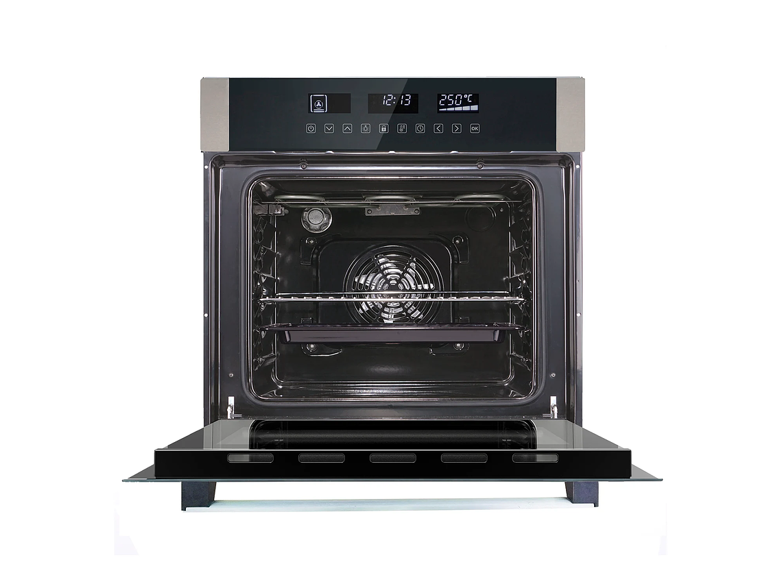 HORNO ELÉCTRICO EMPOTRABLE GRÖNER INOX TOUCH TRIPLE VIDRIO 10F 59L 3