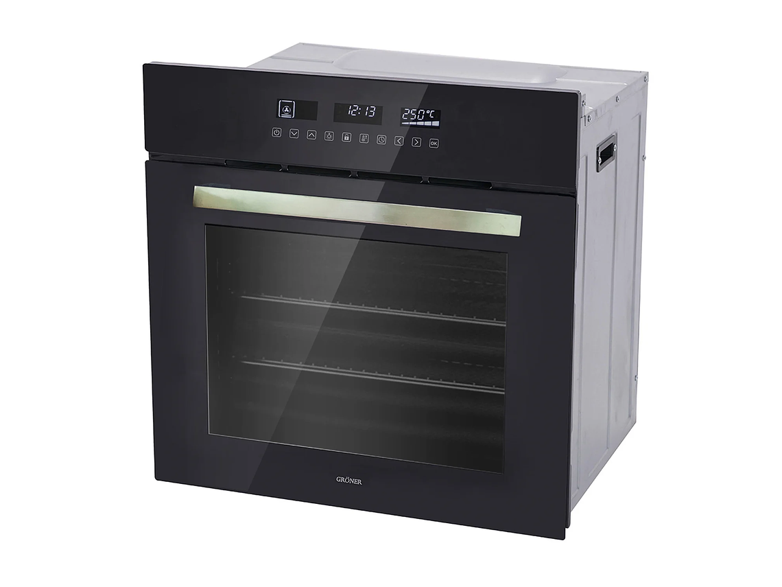 HORNO ELÉCTRICO EMPOTRABLE GRÖNER BLACK TOUCH TRIPLE VIDRIO 10F 59L 3