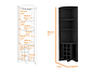 BAR FMFURNITURE ESQUINERO 8 BOTELLEROS Y PORTACOPAS FM 002N NEGRO - Miniatura 3