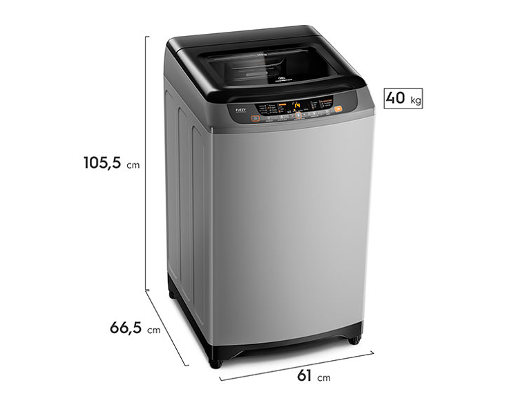 LAVADORA CARGA SUPERIOR MADEMSA 18 SZG 18KG GRIS 2