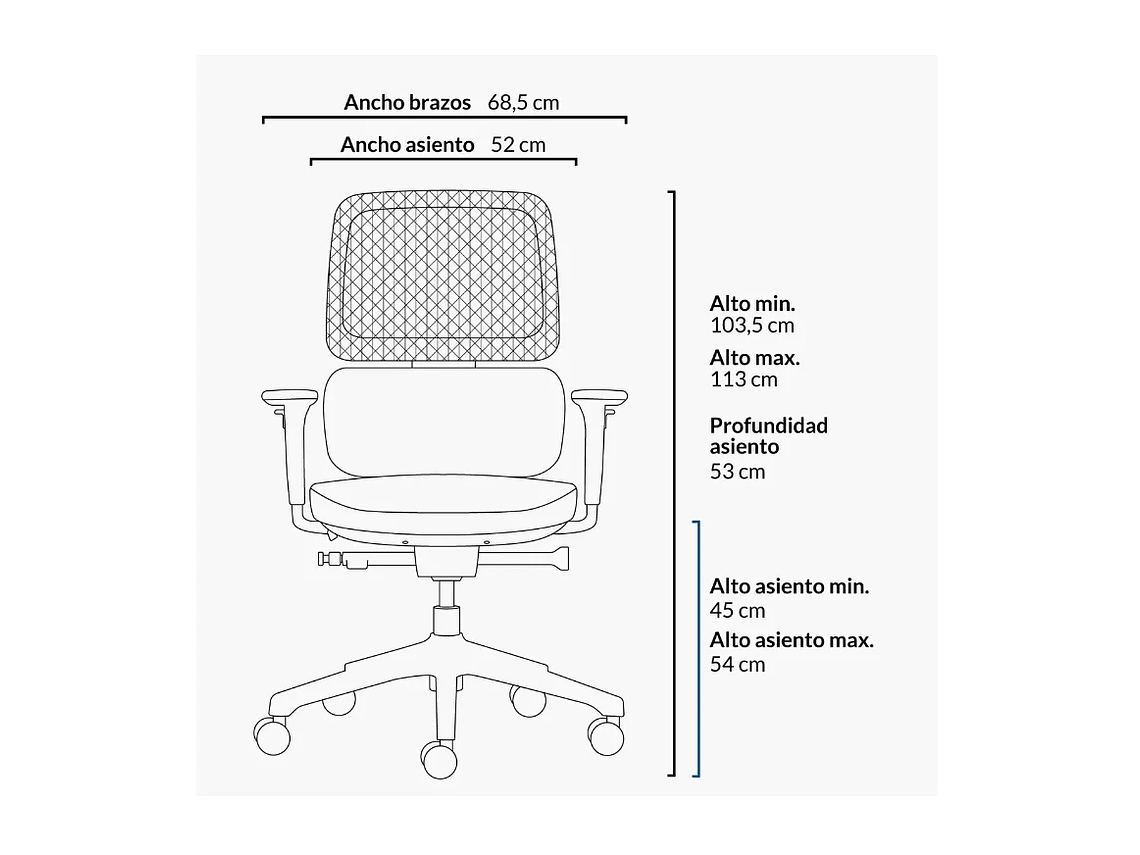 SILLA OFICINA O ESCRITORIO ORCUS NEGRO FORM 7