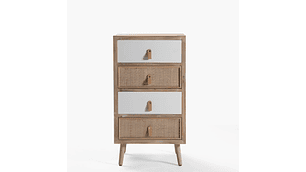 CAJONERA ALICIA NATURA/BLANCO FORM