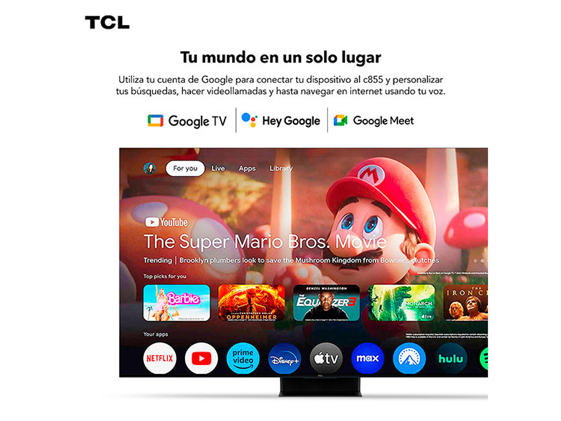 TELEVISOR SMART TV TCL 65C855 4K UHD 65
