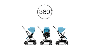 COCHE COMPACTO EEZY S TWIST PLUS SLV BEACH BLUE